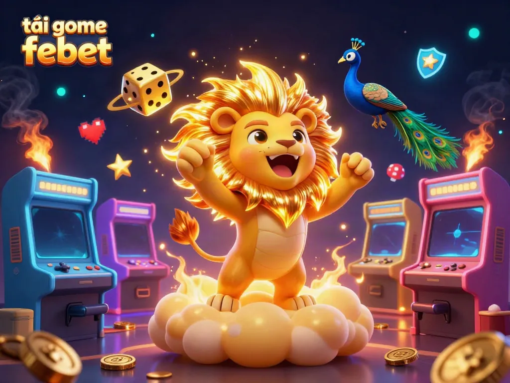 Experience the excitement of tải game febet with vibrant casino-themed 3D characters and interactive gaming elements.