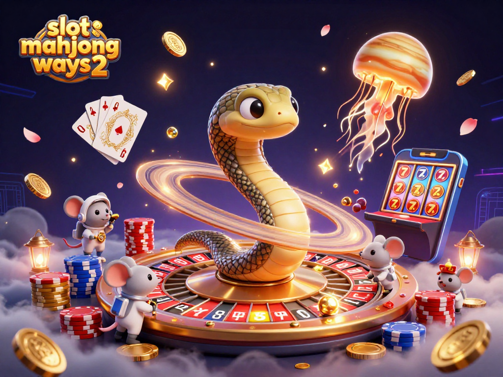 Experience the excitement of slot mahjong ways 2 with vibrant 3D illustrations featuring dynamic casino elements and colorful characters.