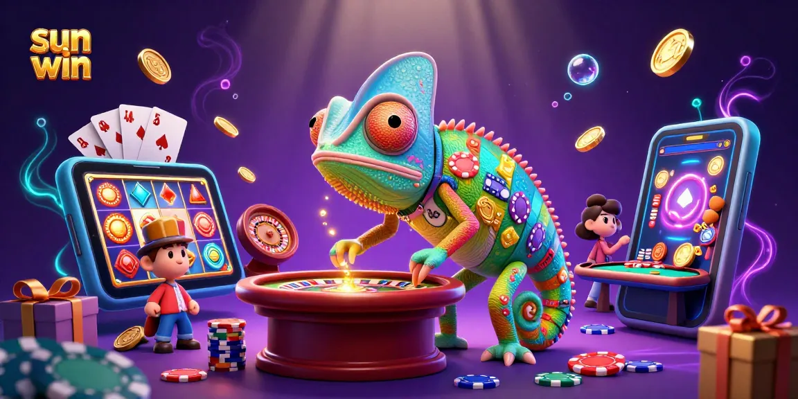 Experience thrilling games and bonuses at sun win with the vibrant casino chameleon and exciting gaming elements.